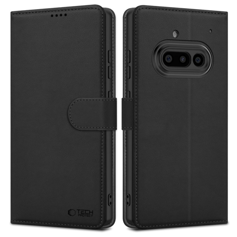 „Tech-Protect“ piniginės dėklas, skirtas „Nothing Phone 3A“ – matinės juodos spalvos