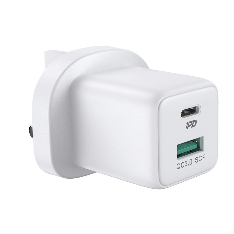 Joyroom USB Type C / USB sieninis įkroviklis 30W Power Delivery Quick Charge 4.5A (JK kištukas) baltas (L-QP303)