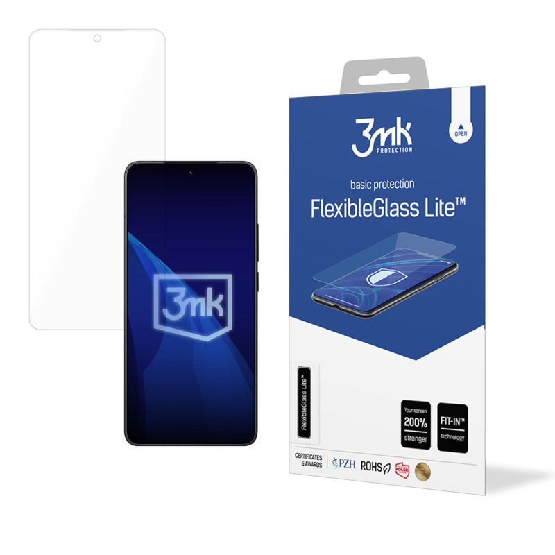 Hibridinis stiklas 3mk FlexibleGlass Lite, skirtas Xiaomi Poco F7 Pro / Xiaomi Poco F7 Ultra