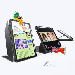 ESR atverčiamas hibridinis dėklas, skirtas iPad 10.9" 2020-2022 (4 / 5 kartos) / 11" 2024-2025 (6 / 7 kartos) – juodas