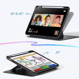 ESR atverčiamas hibridinis dėklas, skirtas iPad 10.9" 2020-2022 (4 / 5 kartos) / 11" 2024-2025 (6 / 7 kartos) – juodas