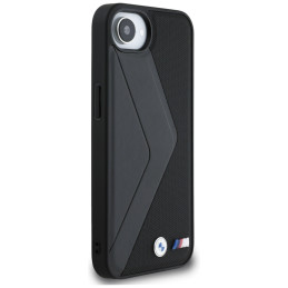 BMW „MagSafe“ dėklas su didelėmis juostelėmis, skirtas „iPhone 16e“ – juodas