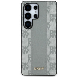 DKNY odinis languoto rašto „MagSafe“ dėklas, skirtas „Samsung Galaxy S25 Ultra“ – pilkas