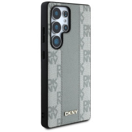 DKNY odinis languoto rašto „MagSafe“ dėklas, skirtas „Samsung Galaxy S25 Ultra“ – pilkas
