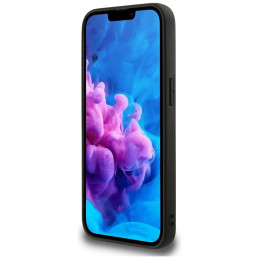 „Guess 4G“ „MagSafe“ dėklas su gėlių raštu, skirtas „iPhone 16e“ – juodas