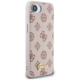 „Guess Peony Script Logo MagSafe iPhone 16e“ dėklas – rudas