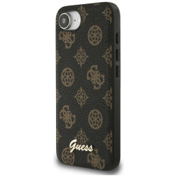 „Guess Peony Script Logo MagSafe iPhone 16e“ dėklas, juodas