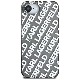 „Karl Lagerfeld IML Repeat Logo“ dėklas, skirtas „iPhone 16e“ – sidabrinis