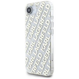 Karl Lagerfeld IML Repeat Logo iPhone 16e dėklas – auksinis
