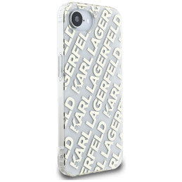 Karl Lagerfeld IML Repeat Logo iPhone 16e dėklas – auksinis