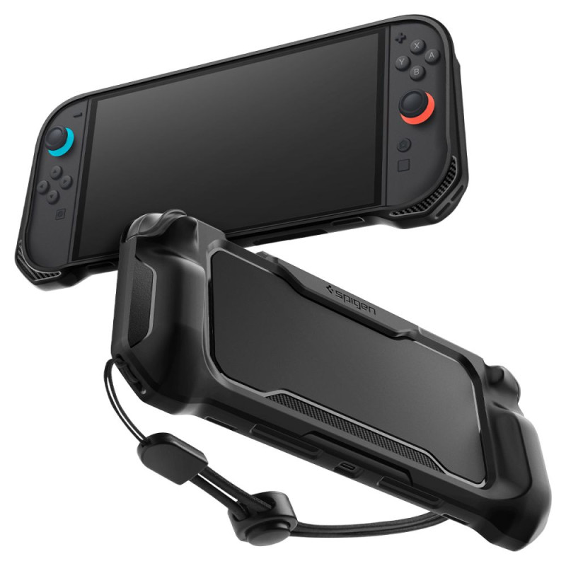 „Spigen Rugged Armor“ dėklas, skirtas „Nintendo Switch 2“ - matinės juodos spalvos