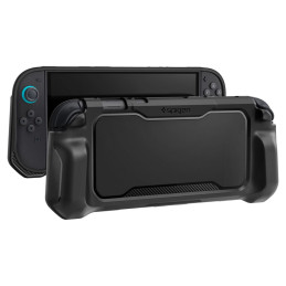 „Spigen Rugged Armor“ dėklas, skirtas „Nintendo Switch 2“ - matinės juodos spalvos