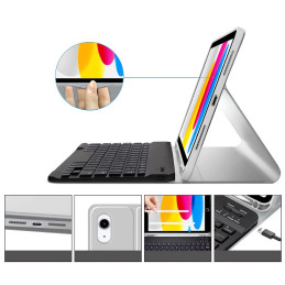 „Tech-Protect SC Pen + Keyboard“ dėklas, skirtas „iPad 10.9" 2022“ (10-osios kartos) / „11" 2025“ (11-osios kartos) – pi...