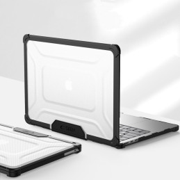 „Tech-Protect SmartShell Pro“ dėklas, skirtas „MacBook Air 13“ (2023–2025 M2 / M3 / M4) – skaidrus ir juodas