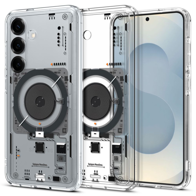 „Spigen Ultra Hybrid Mag“ dėklas, skirtas „Samsung Galaxy S25 Neo One“ – skaidrus