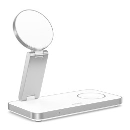 „Tech-Protect QI15W-A47 MagSafe 3in1“ indukcinis įkroviklis + USB-C laidas – baltas