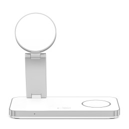 „Tech-Protect QI15W-A47 MagSafe 3in1“ indukcinis įkroviklis + USB-C laidas – baltas