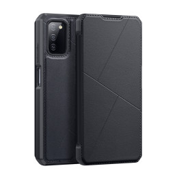 DUX DUCIS Skin X dėklo dėklo dangtelis su atvartu, skirtas Samsung Galaxy A03s juodas