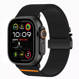 „Tech-Protect“ nailono užsegimas „Apple Watch 44 / 45 / 46 / 49 mm“ – juodas