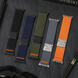 „Tech-Protect“ nailono užsegimas „Apple Watch 44/ 45/ 46/ 49 mm“ – oranžinis