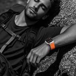 „Tech-Protect“ nailono užsegimas „Apple Watch 44/ 45/ 46/ 49 mm“ – oranžinis