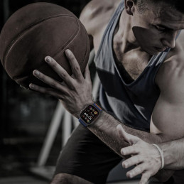 „Tech-Protect“ nailono užsegimas „Apple Watch 44 / 45 / 46 / 49 mm“ – tamsiai mėlynas