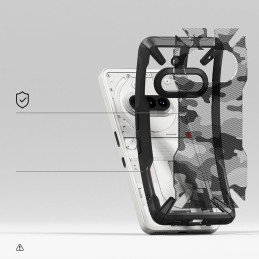 „Ringke Fusion X“ dėklas, skirtas „Nothing Phone 3A“ – skaidriai pilkas
