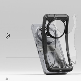 „Ringke Fusion X“ dėklas, skirtas „Nothing Phone 3A Pro“ – juodas