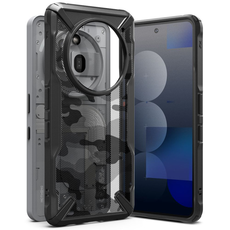 „Ringke Fusion X“ dėklas, skirtas „Nothing Phone 3A Pro“ – skaidriai pilkas