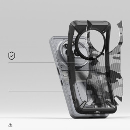„Ringke Fusion X“ dėklas, skirtas „Nothing Phone 3A Pro“ – skaidriai pilkas