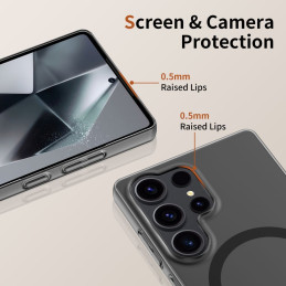 „Tech-Protect MagSlim MagSafe“ dėklas, skirtas „Samsung Galaxy S25 Edge“ – matinės juodos spalvos