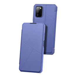 DUX DUCIS Skin X dėklo dėklo dangtelis su atvartu, skirtas Samsung Galaxy A03s mėlynas