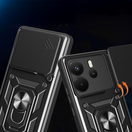 „Tech-Protect CamShield Pro“ dėklas, skirtas „Xiaomi Redmi Note 14 4G / LTE“ – matinės juodos spalvos