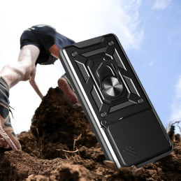 „Tech-Protect CamShield Pro“ dėklas, skirtas „Xiaomi Redmi Note 14 4G / LTE“ – matinės juodos spalvos