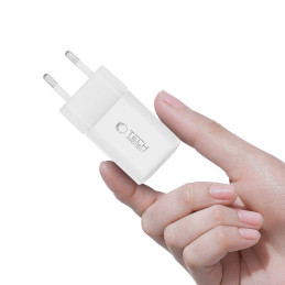 „Tech-Protect NCM33W“ 2 prievadų PD33W/ QC3.0 sieninis įkroviklis – baltas