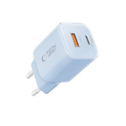 „Tech-Protect NCM33W“ 2 prievadų PD33W/ QC3.0 sieninis įkroviklis – mėlynas