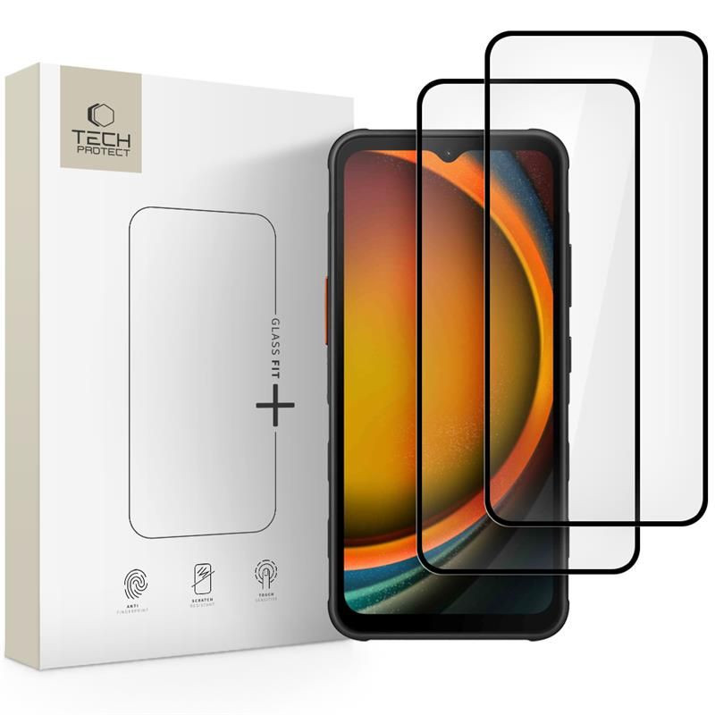 „Tech-Protect Glass Fit+“ dėklai, 2 vnt. pakuotė, skirti „Samsung Galaxy Xcover 7 / 7 Pro“ – juodi