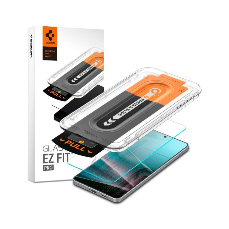 „Spigen Glas.TR Ez Fit Pro“ grūdintas stiklas, skirtas „Samsung Galaxy S25 Edge“.