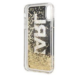 Etui Karl Lagerfeld Karl logo Glitter na iPhone X / Xs - czarne