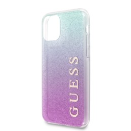 „Guess“ blizgučių gradiento dėklas, skirtas „iPhone 11 Pro“ – rožinis ir mėlynas