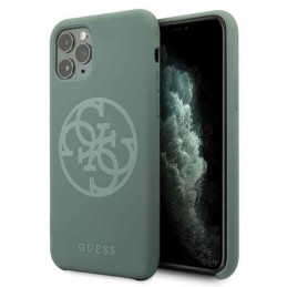 Guess GUHCN58LS4GKA iPhone 11 Pro chaki spalvos kietas silikoninis 4G dėklas Tone On Tone