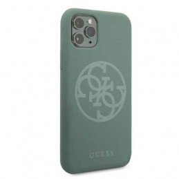 Guess GUHCN58LS4GKA iPhone 11 Pro chaki spalvos kietas silikoninis 4G dėklas Tone On Tone