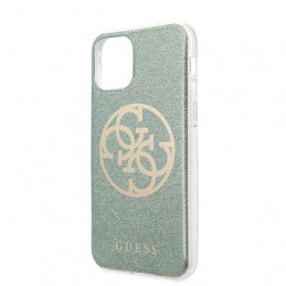 Guess GUHCN58PCUGLKA iPhone 11 Pro chaki spalvos kietas dėklas 4G Circle Blizgučiais