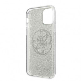 Guess GUHCN58PCUGLKA iPhone 11 Pro chaki spalvos kietas dėklas 4G Circle Blizgučiais