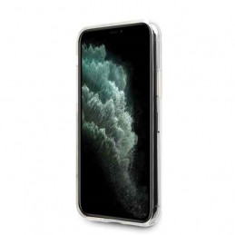 Guess GUHCN58PCUGLKA iPhone 11 Pro chaki spalvos kietas dėklas 4G Circle Blizgučiais