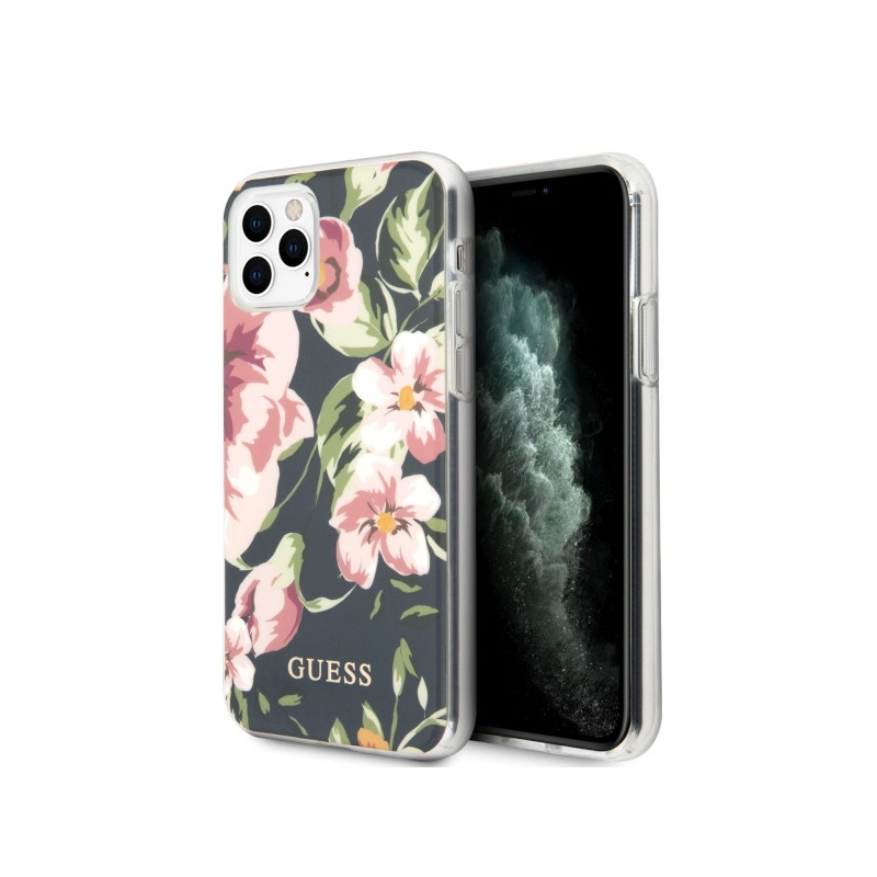 „Guess N.3 Flower Collection“ dėklas, skirtas „iPhone 11 Pro Max“ – tamsiai mėlynas