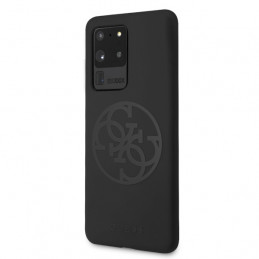 „Guess GUHCS69LS4GBK S20 Ultra G988“ juodas/ juodas kietas dėklas silikoninis 4G „Tone On Tone“