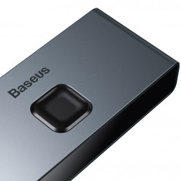 „Baseus“ dvikryptis HDMI skirstytuvas - 2x HDMI 4K / 30 Hz pilkas (CAHUB-BC0G)