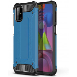 „Hybrid Armor“ šarvuotas hibridinis dėklas „Samsung Galaxy M51“ mėlynas