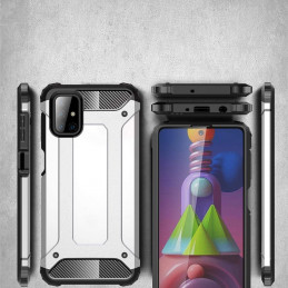 „Hybrid Armor“ šarvuotas hibridinis dėklas „Samsung Galaxy M51“ mėlynas